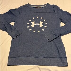 Under Armour Thread-borne Heathered Blue Light Weight Sweatshirt